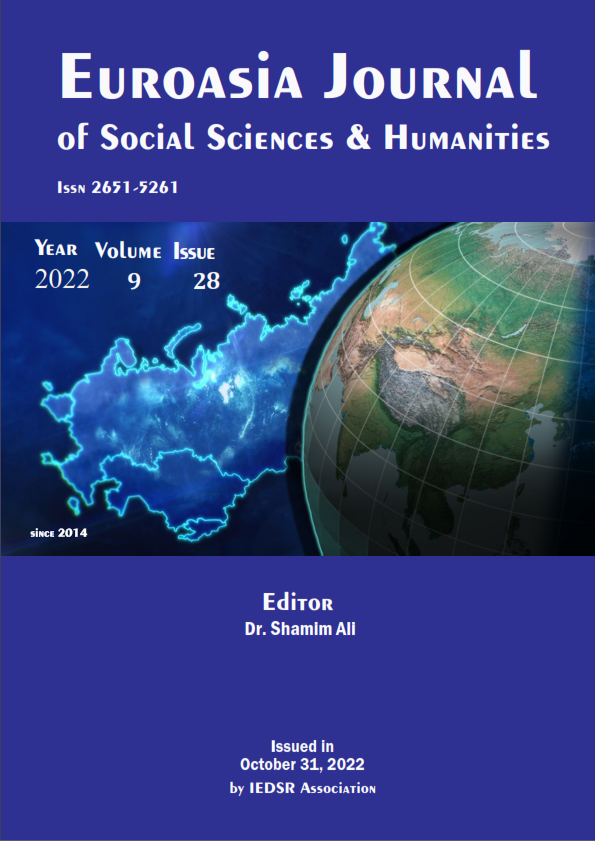 					View Vol. 9 No. 28 (2022): EUROASIA JOURNAL OF SOCIAL SCIENCES & HUMANITIES
				